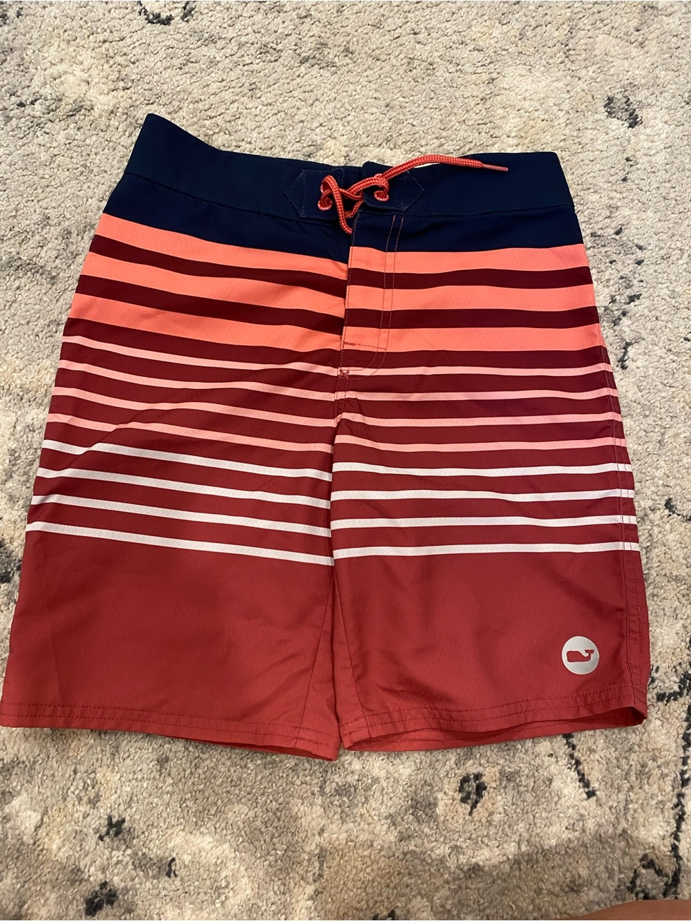 Vineyard Vines Navy & Pink Boys Swim Shorts